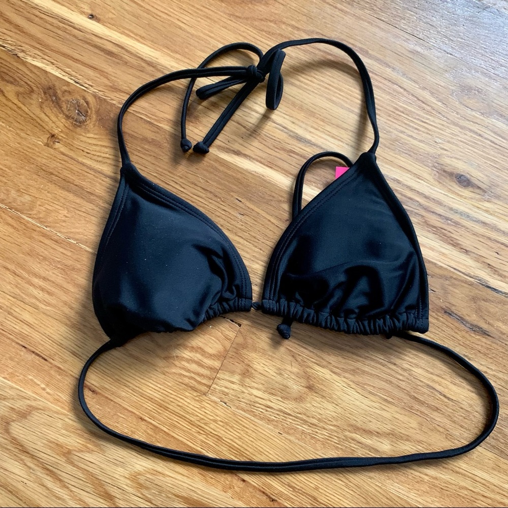 NWT classic black triangle bikini top